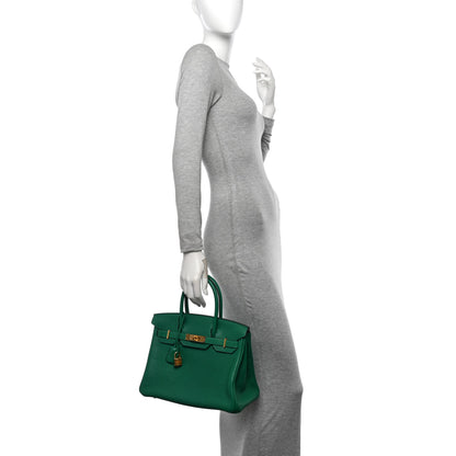 Hermes Togo Birkin 30 Vert Vertigo 2 of 11