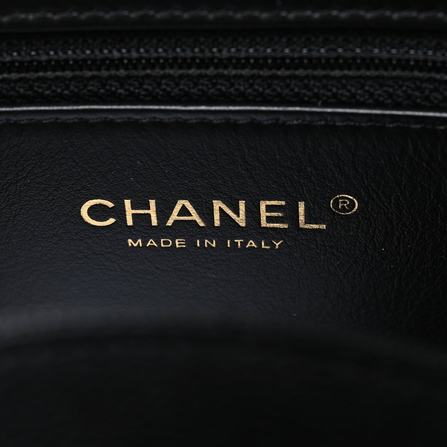 Caviar Quilted Small Shopping Tote Black