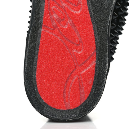 Christian Louboutin Veau Velours Mens Louis Orlato Flat Spikes Sneakers 42 Black 6 of 9