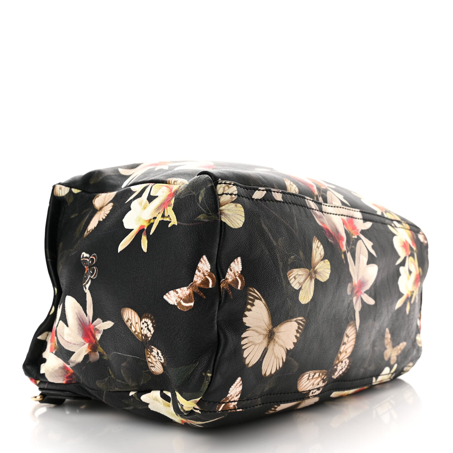 Lambskin Magnolia Print Medium Pandora Black