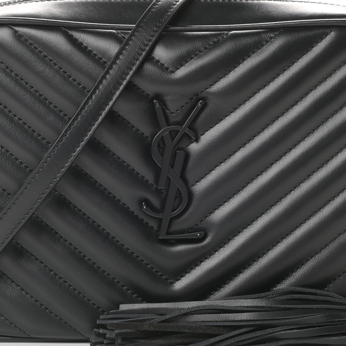 Calfskin Matelasse Monogram Lou Camera Bag Black