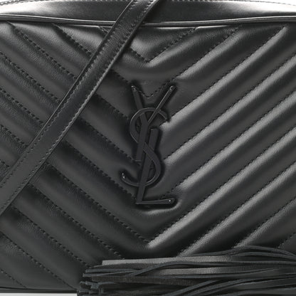 Saint Laurent Calfskin Matelasse Monogram Lou Camera Bag Black 8 of 10