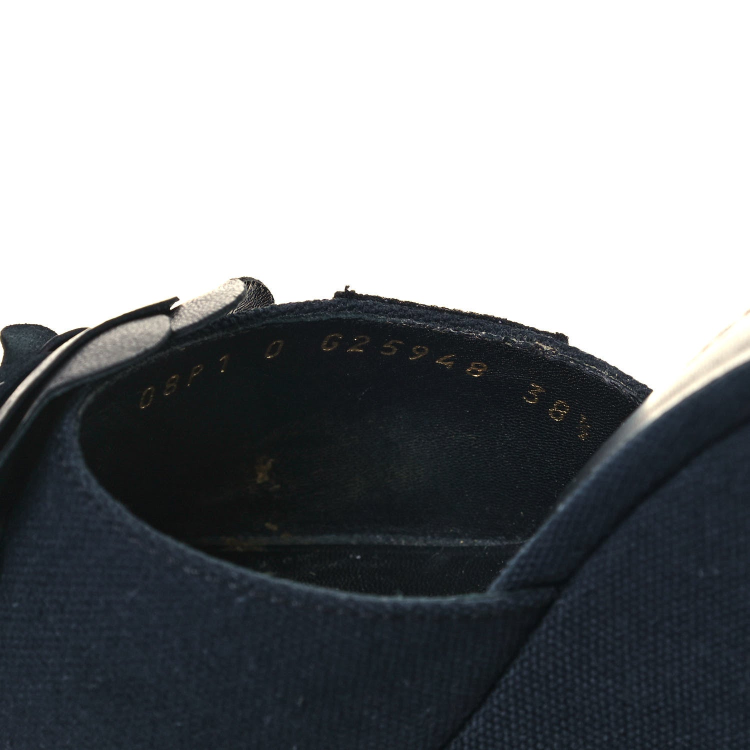 Chanel Canvas Camellia Wedge Sandals 38.5 Navy 8 of 10