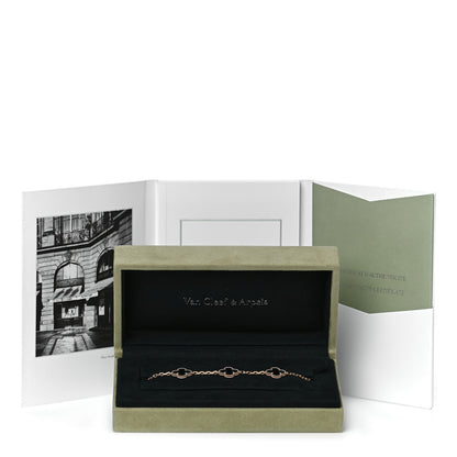 Van Cleef & Arpels 18K Yellow Gold Black Onyx 5 Motifs Vintage Alhambra Bracelet 7 of 7