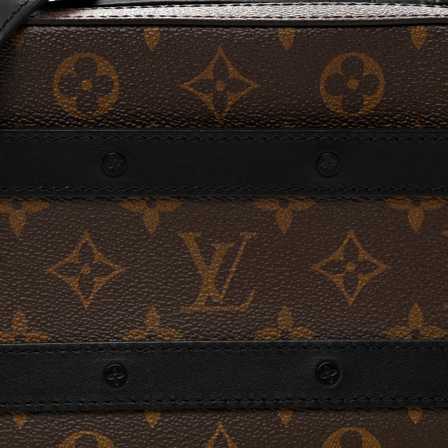 Louis Vuitton LOUIS VUITTON Monogram Macassar Handle Soft Trunk Black 8 of 10