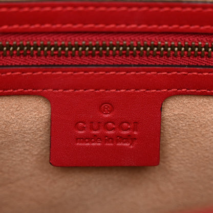 Gucci Calfskin Sylvie Web Small Queen Margaret Top Handle Bag Blue Agata Hibiscus Red Mystic White Sugar Pink 6 of 11