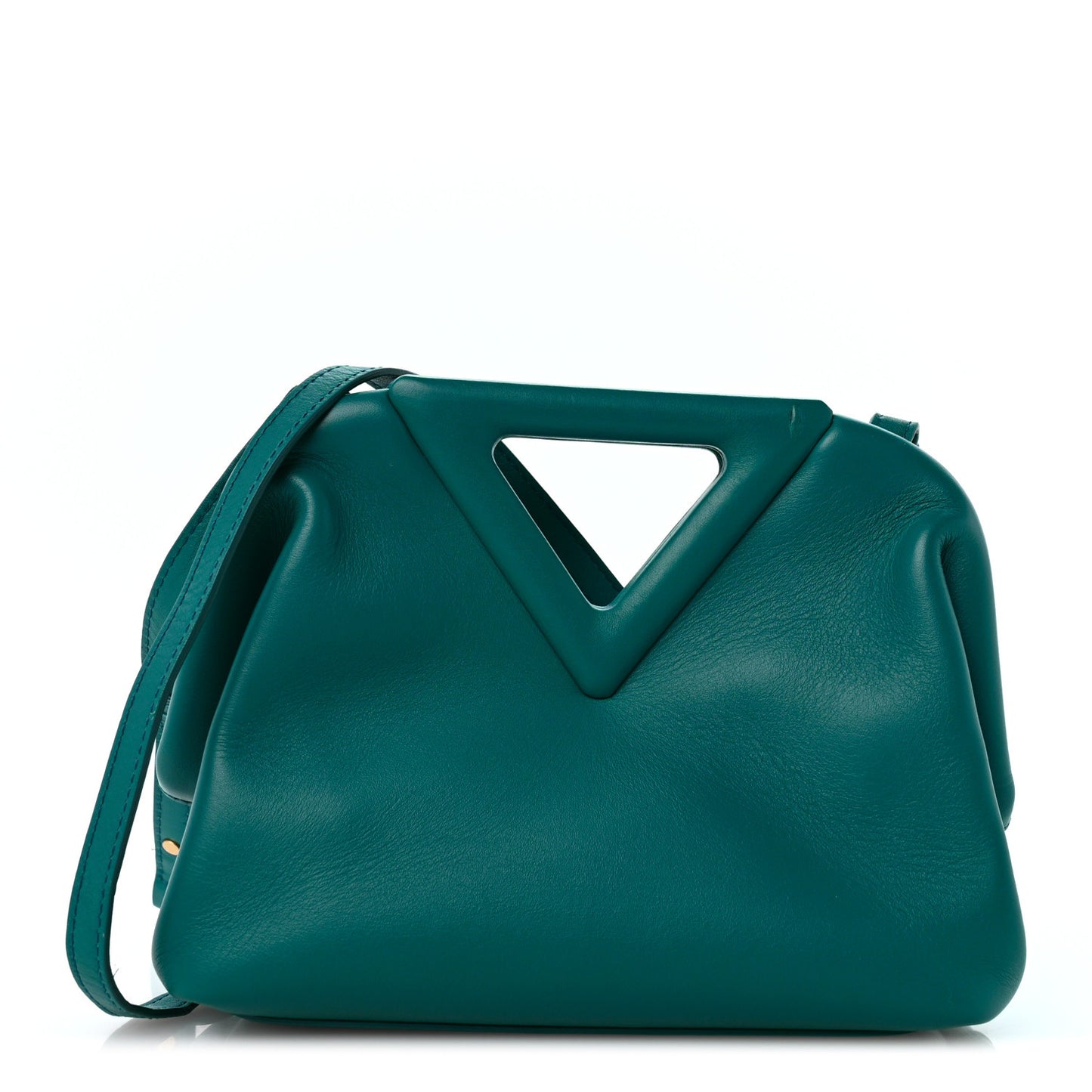 Calfskin Small The Point Triangle Bag Mallard