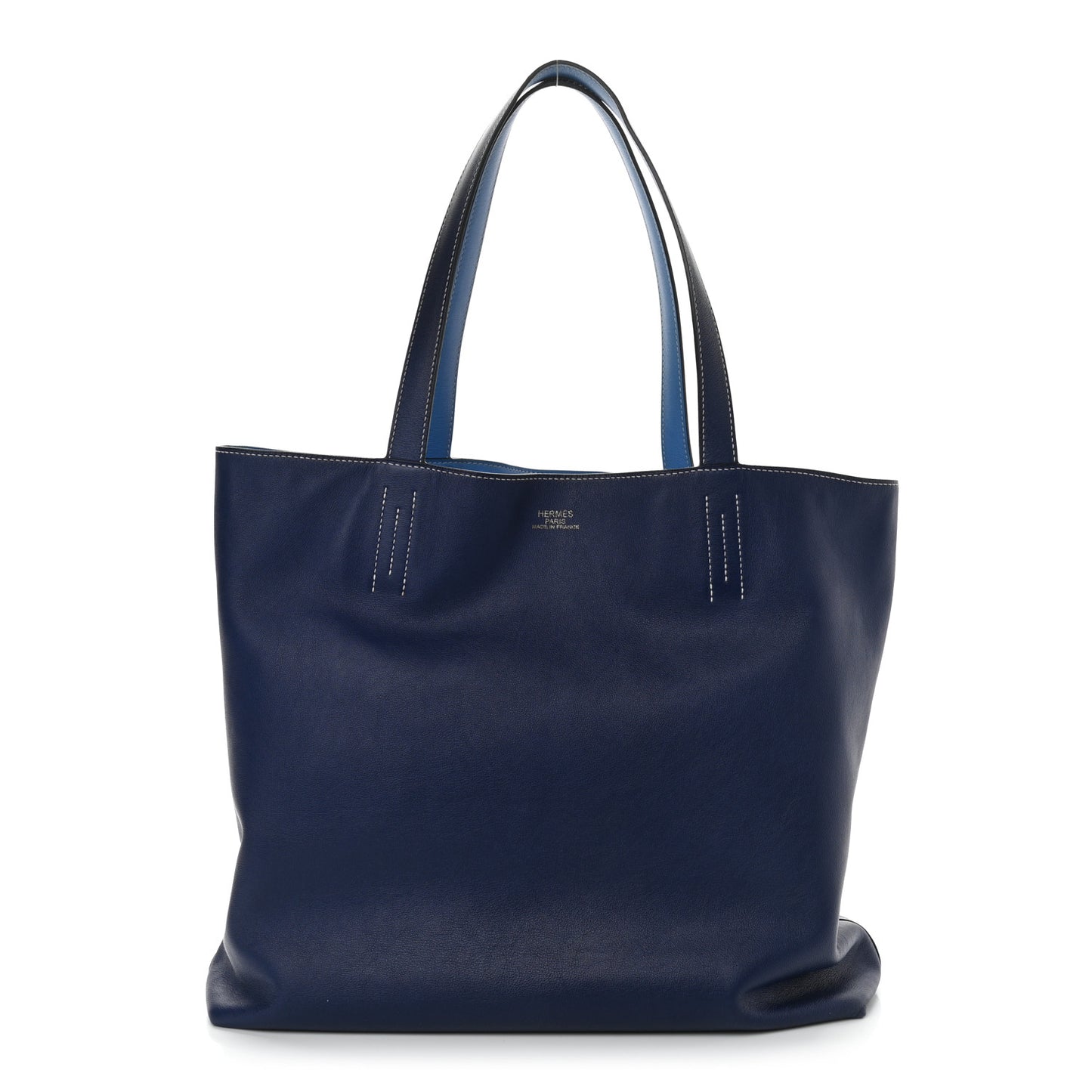 Veau Sikkim Double Sens 45 Tote Bleu Sapphire Paradis
