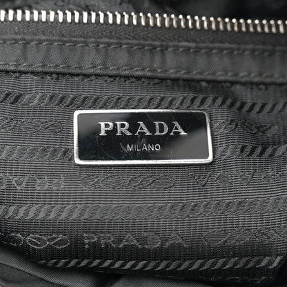 Prada Re-Nylon Nappa Triangle Quilted Padded Double Handled Zip Pocket Tote Black 6 of 11