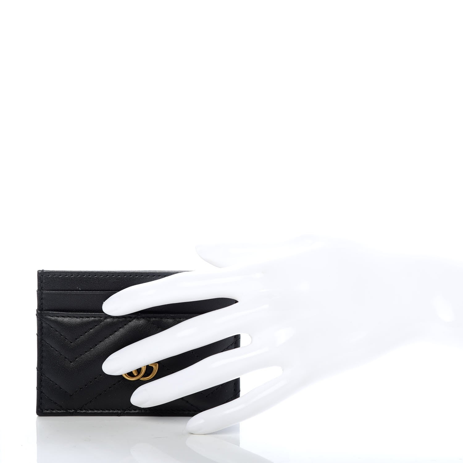 Gucci Calfskin Matelasse GG Marmont Card Holder Black 2 of 7