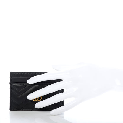 Gucci Calfskin Matelasse GG Marmont Card Holder Black 2 of 7