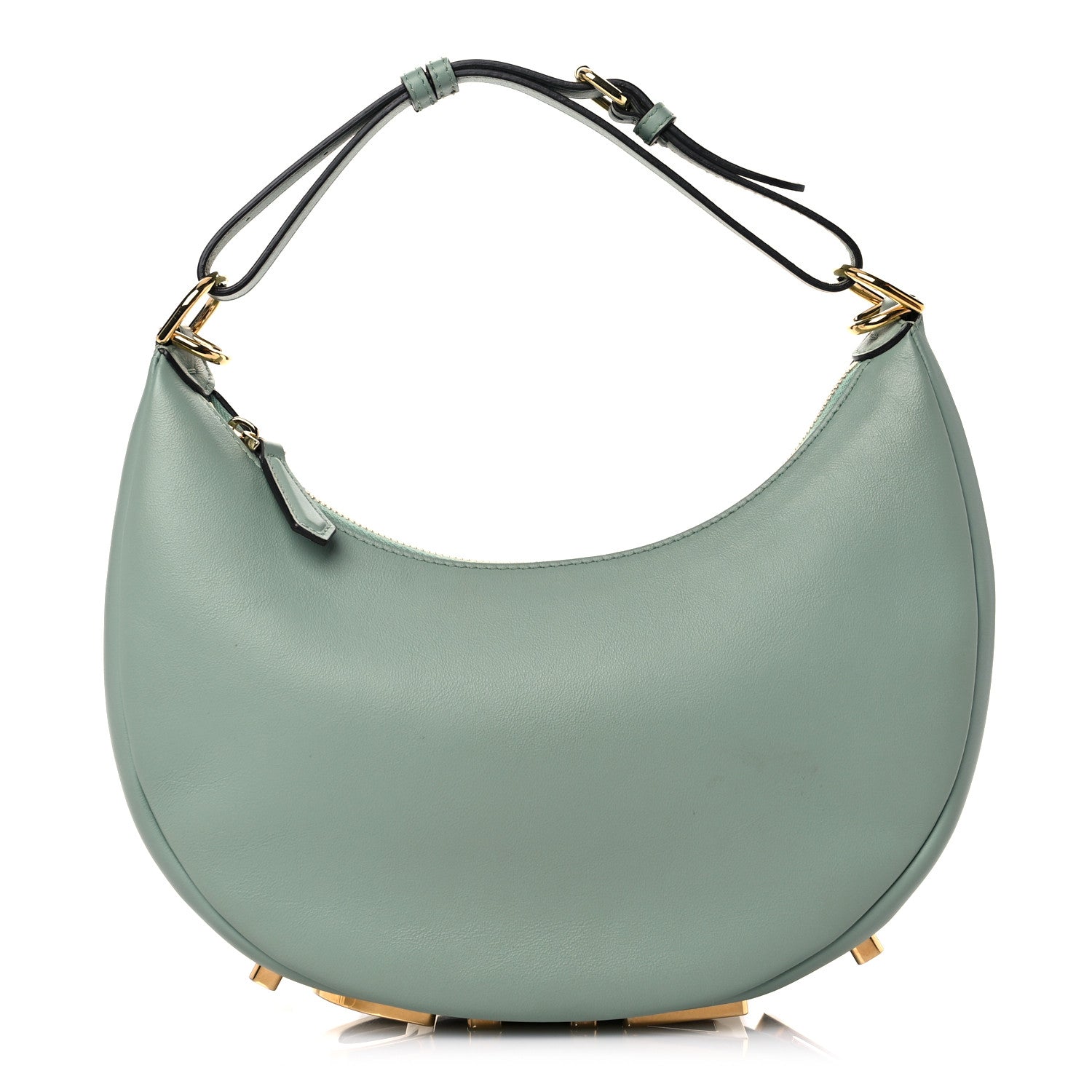 Fendi Vitello Grace Matte Small Fendigraphy Hobo Bag Menta 1 of 10