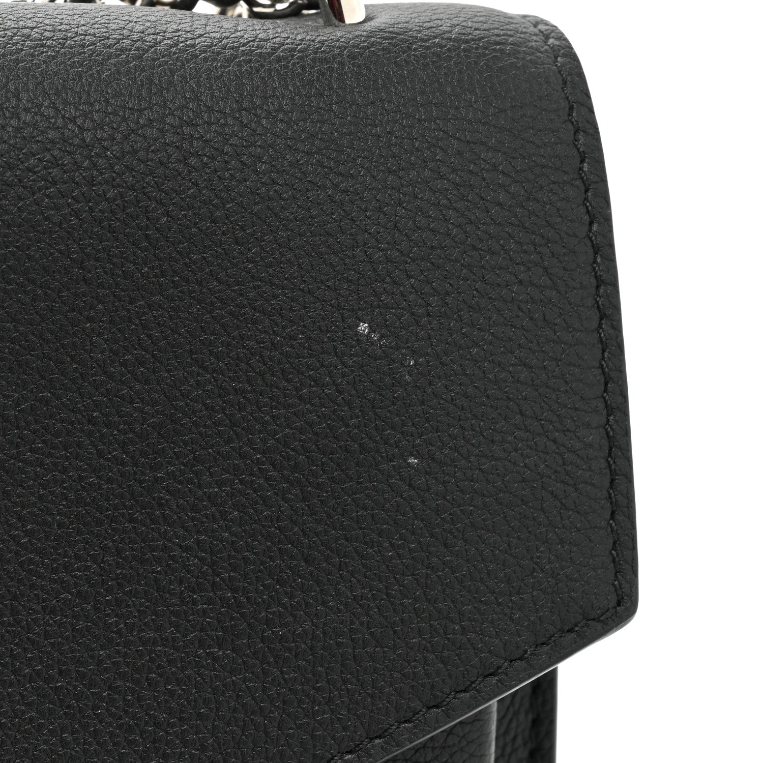 Louis Vuitton Soft Calfskin Mylockme Chain Bag BB Black 10 of 12