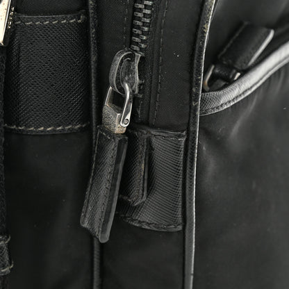 Prada Tessuto Nylon Saffiano Front Pocket Zip Messenger Black 12 of 19