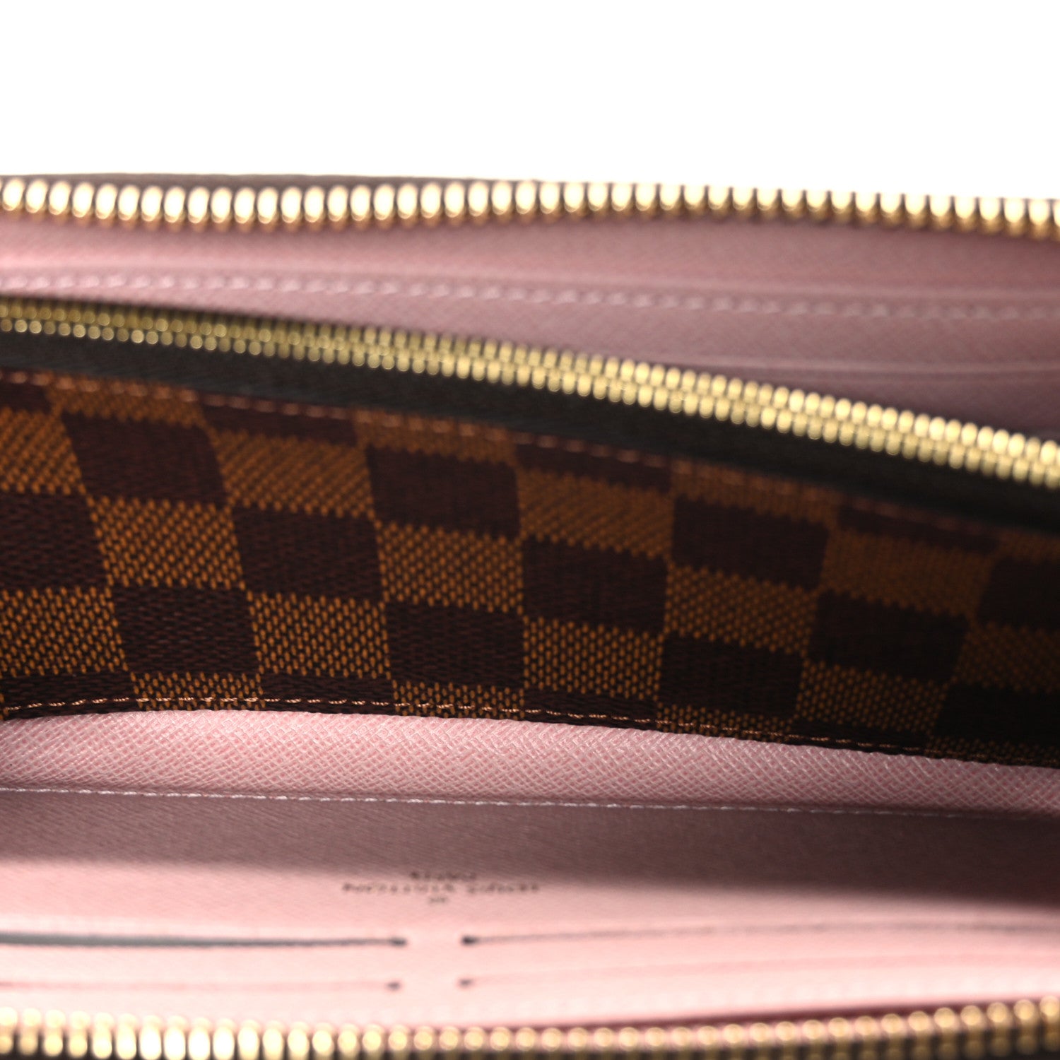 Louis Vuitton Damier Ebene Clemence Wallet Rose Ballerine 5 of 7