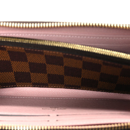 Louis Vuitton Damier Ebene Clemence Wallet Rose Ballerine 5 of 7