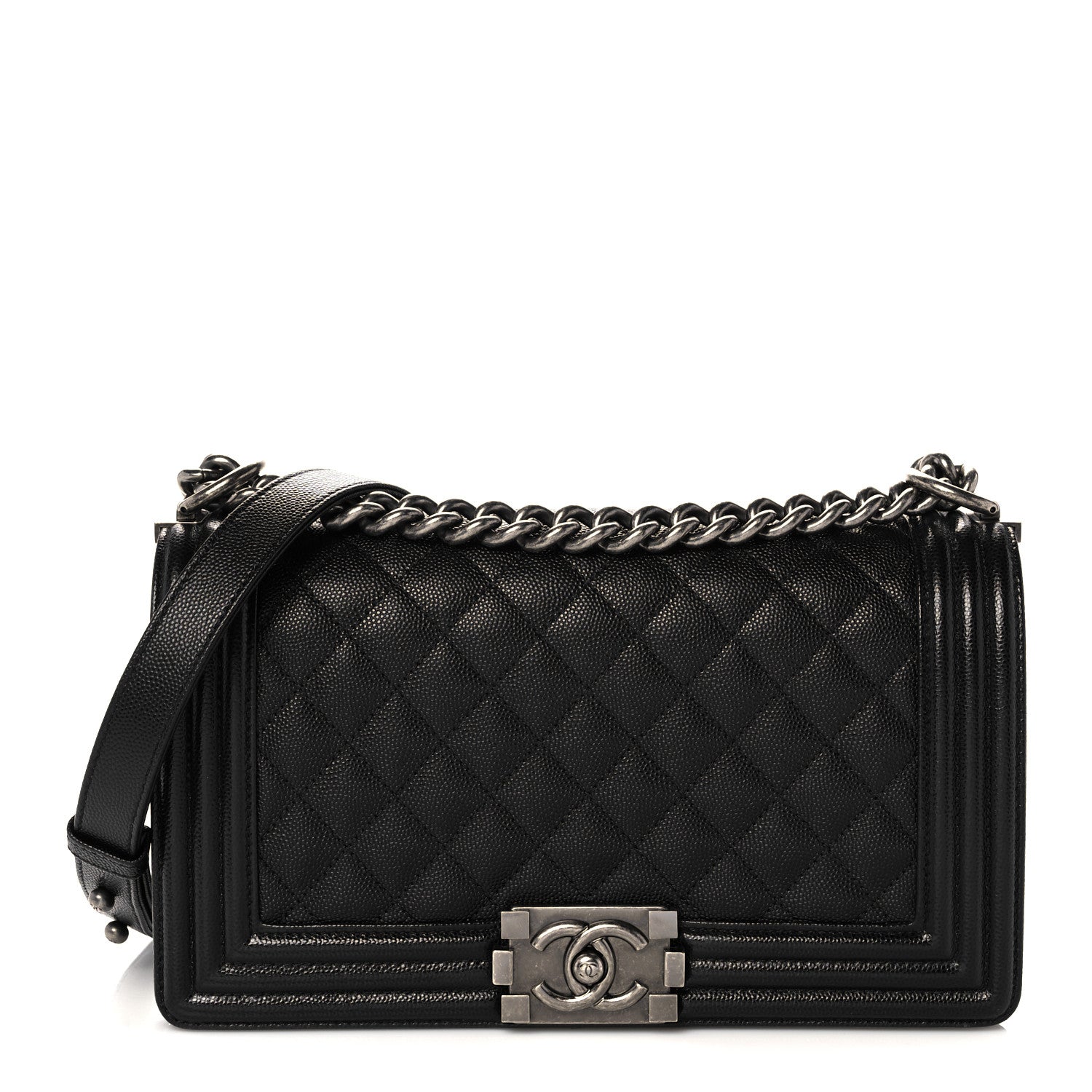 Chanel Caviar Quilted Medium Boy Flap Black 1 of 13
