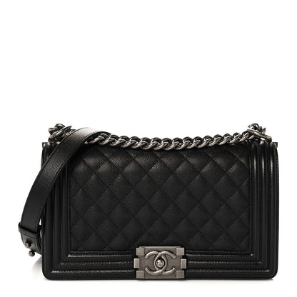 Chanel Caviar Quilted Medium Boy Flap Black 1 of 13