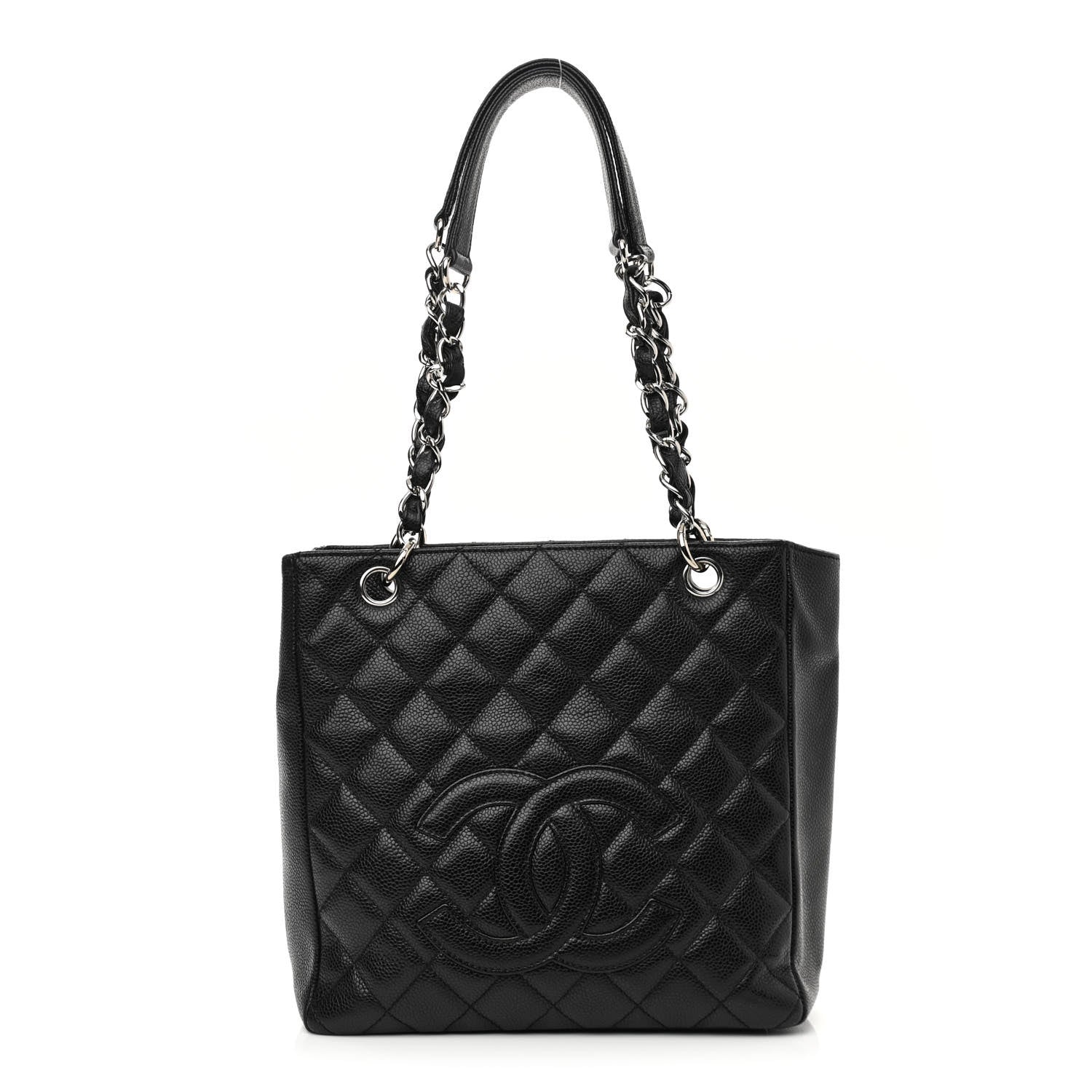 Chanel Caviar Quilted Petit Shopping Tote PST Black 1 of 12