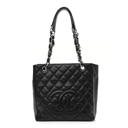 Chanel Caviar Quilted Petit Shopping Tote PST Black 1 of 12