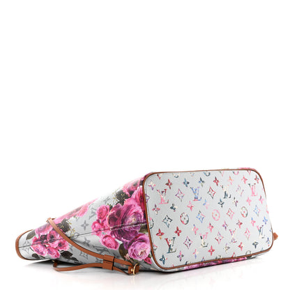 Louis Vuitton Metallic Monogram LV Garden Neverfull MM Silver 5 of 10