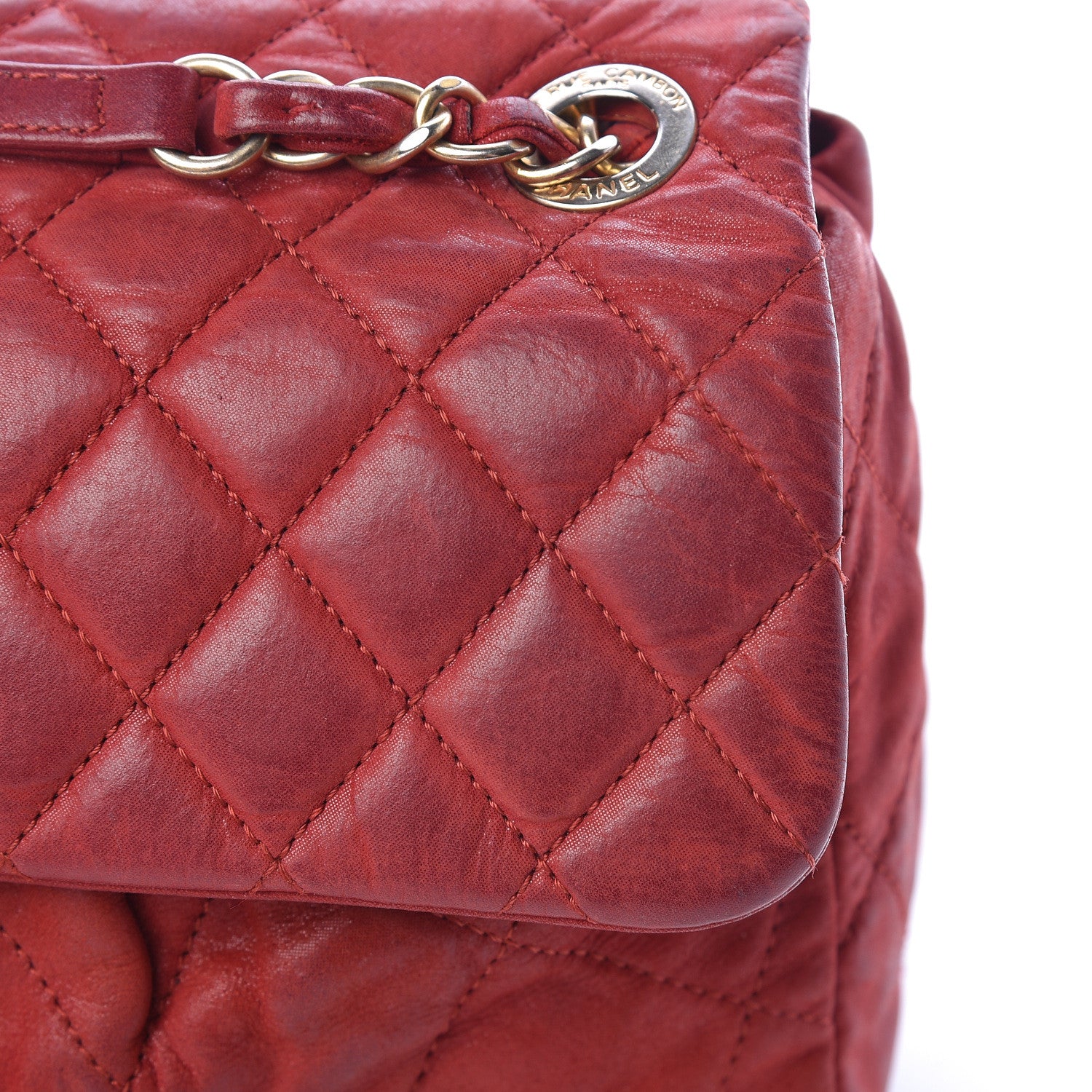Chanel Iridescent Calfskin Large Chic Quilt Flap Red 12 of 23