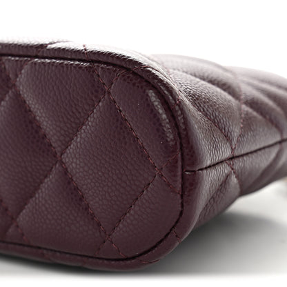 Chanel Caviar Quilted Classic Clutch With Chain Dark Burgundy 10 of 10