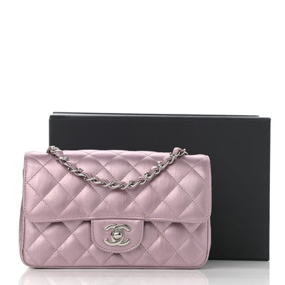 Chanel Metallic Calfskin Quilted Mini Rectangular Flap Pink 11 of 11