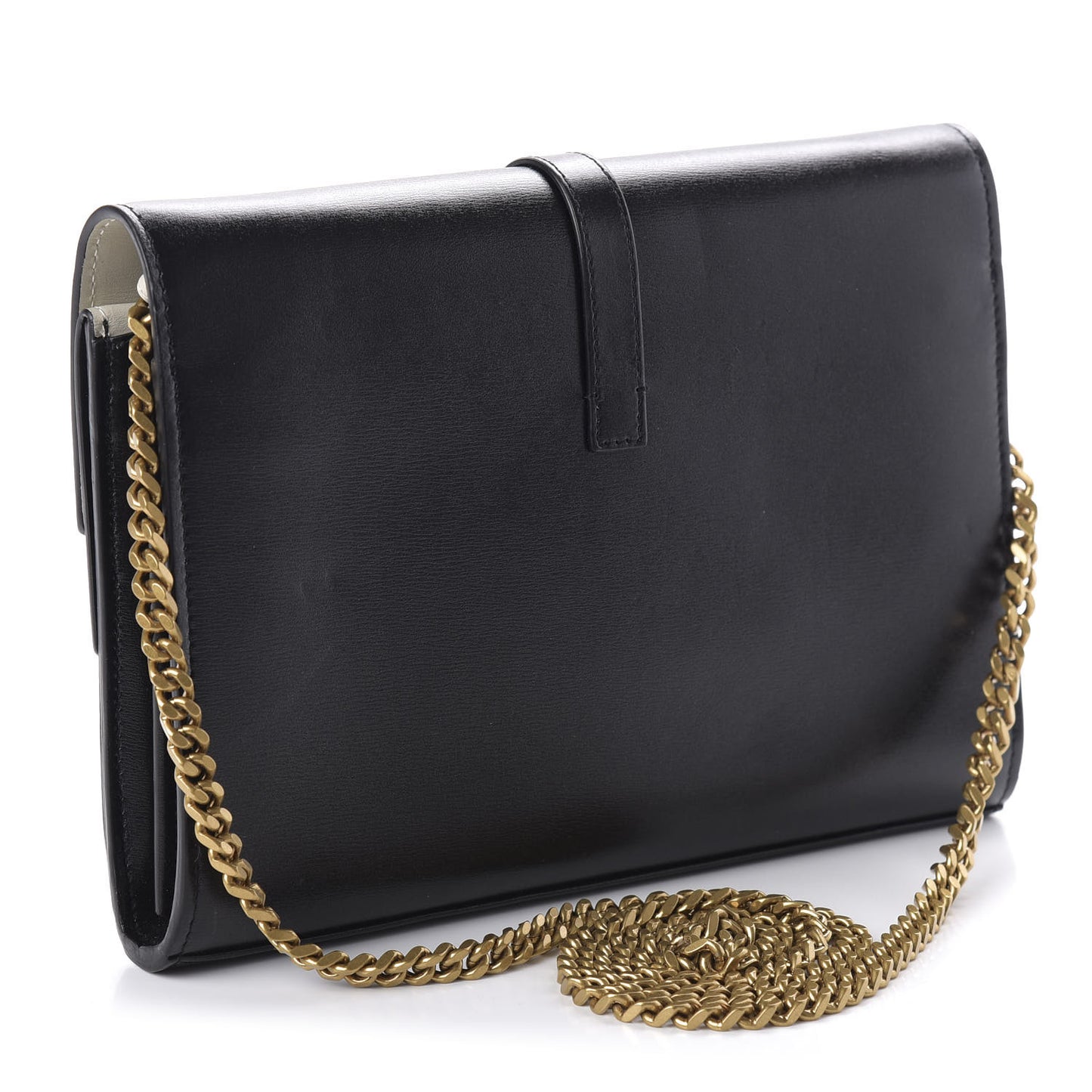 Smooth Calfskin Monogram Sulpice Chain Wallet Black White