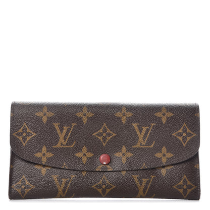 Louis Vuitton Monogram Emilie Wallet Red 1 of 15