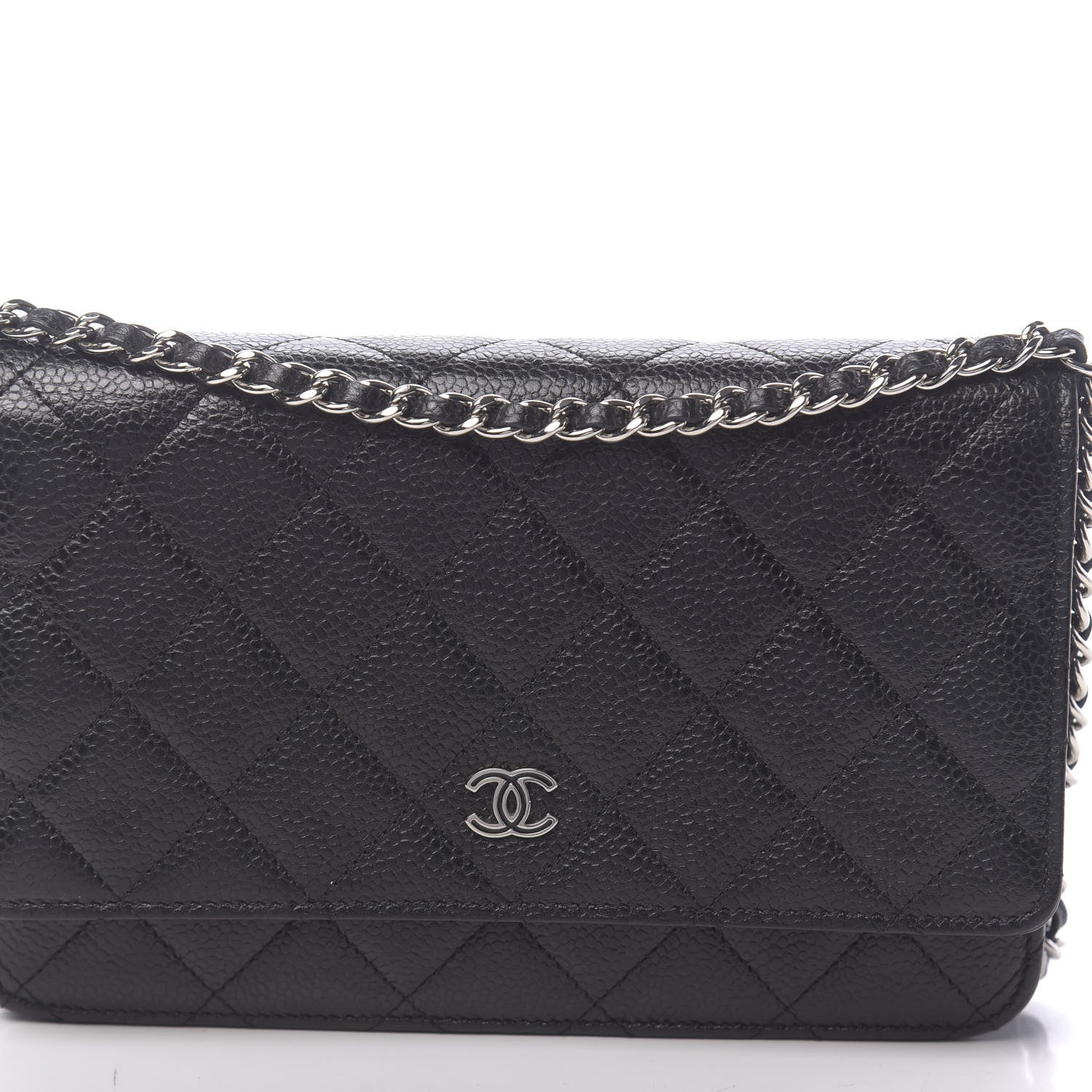 Chanel Caviar Quilted Wallet On Chain WOC Black 11 of 12