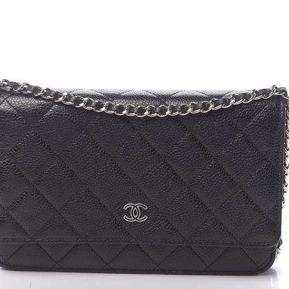 Chanel Caviar Quilted Wallet On Chain WOC Black 11 of 12