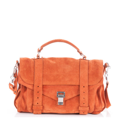 Proenza Schouler Suede PS1 Medium Satchel Red Clay 1 of 8
