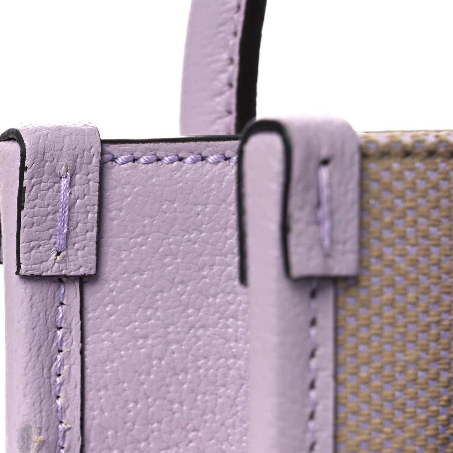 Monogram Jumbo GG Textured Dollar Calfskin Mini Tote Bag Beige Lapis