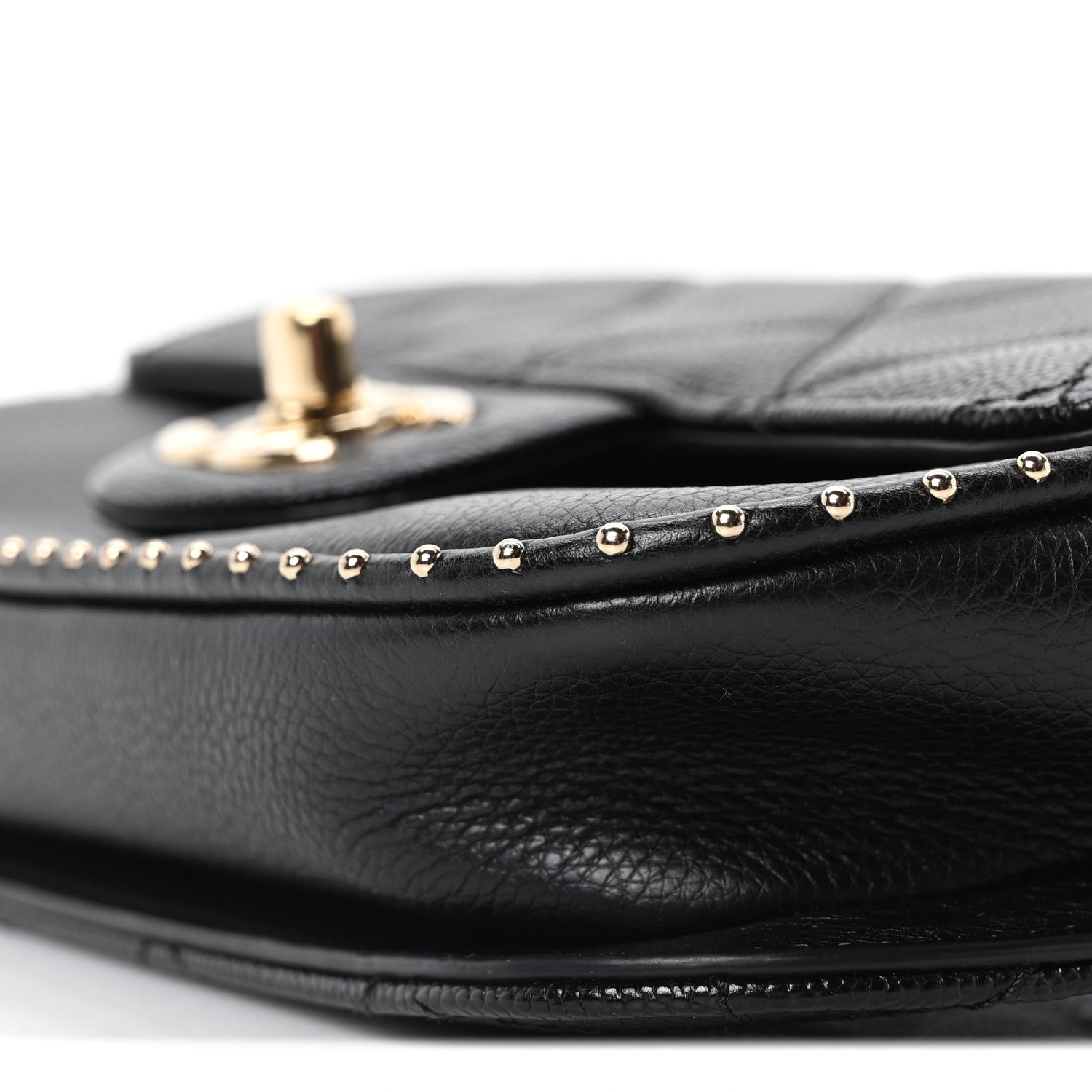Chanel Caviar Quilted Studded Flap Waist Bag Black 10 of 10