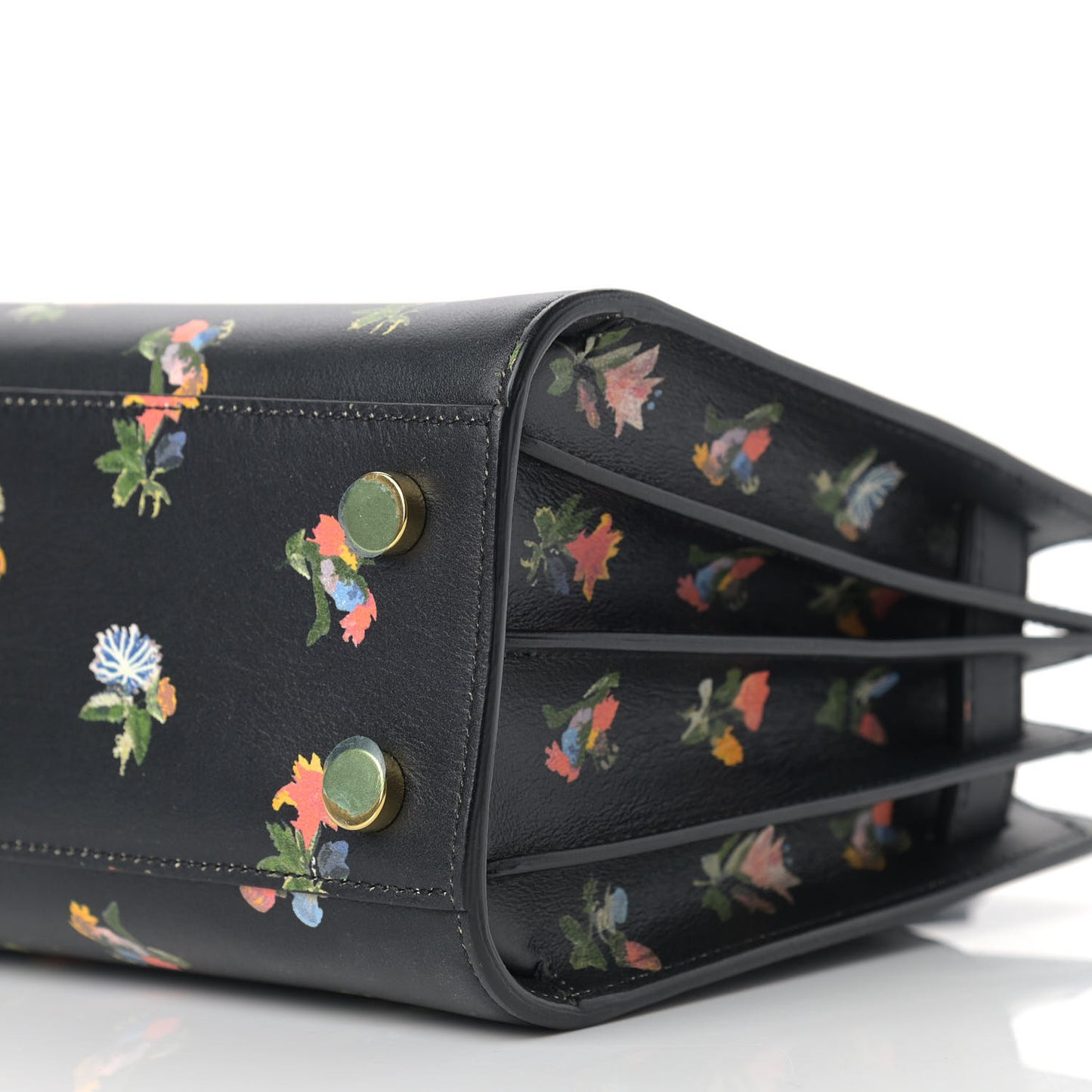 Calfskin Prairie Printed Nano Sac De Jour Black