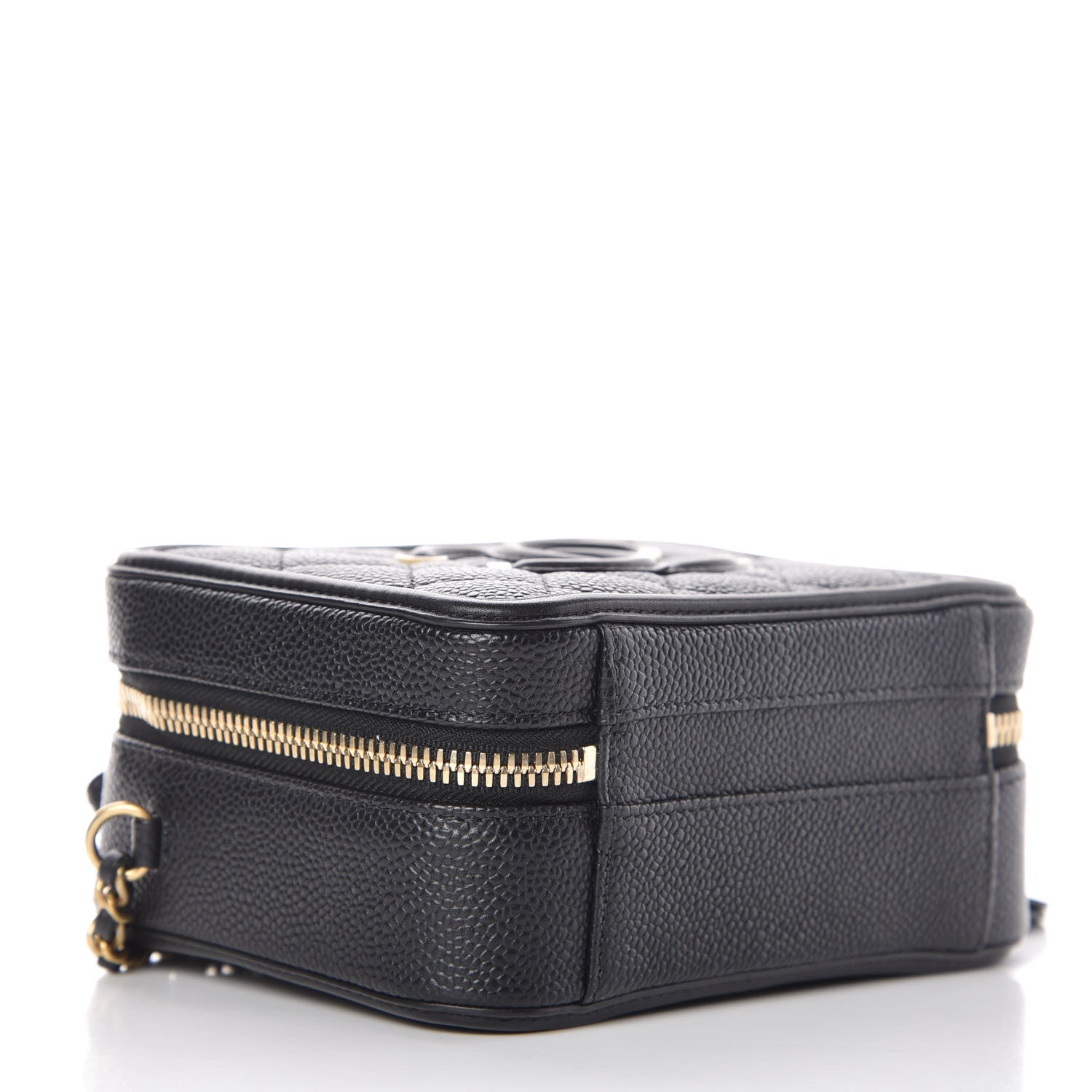 Chanel Caviar Quilted Small CC Filigree Vanity Case Black 4 of 10