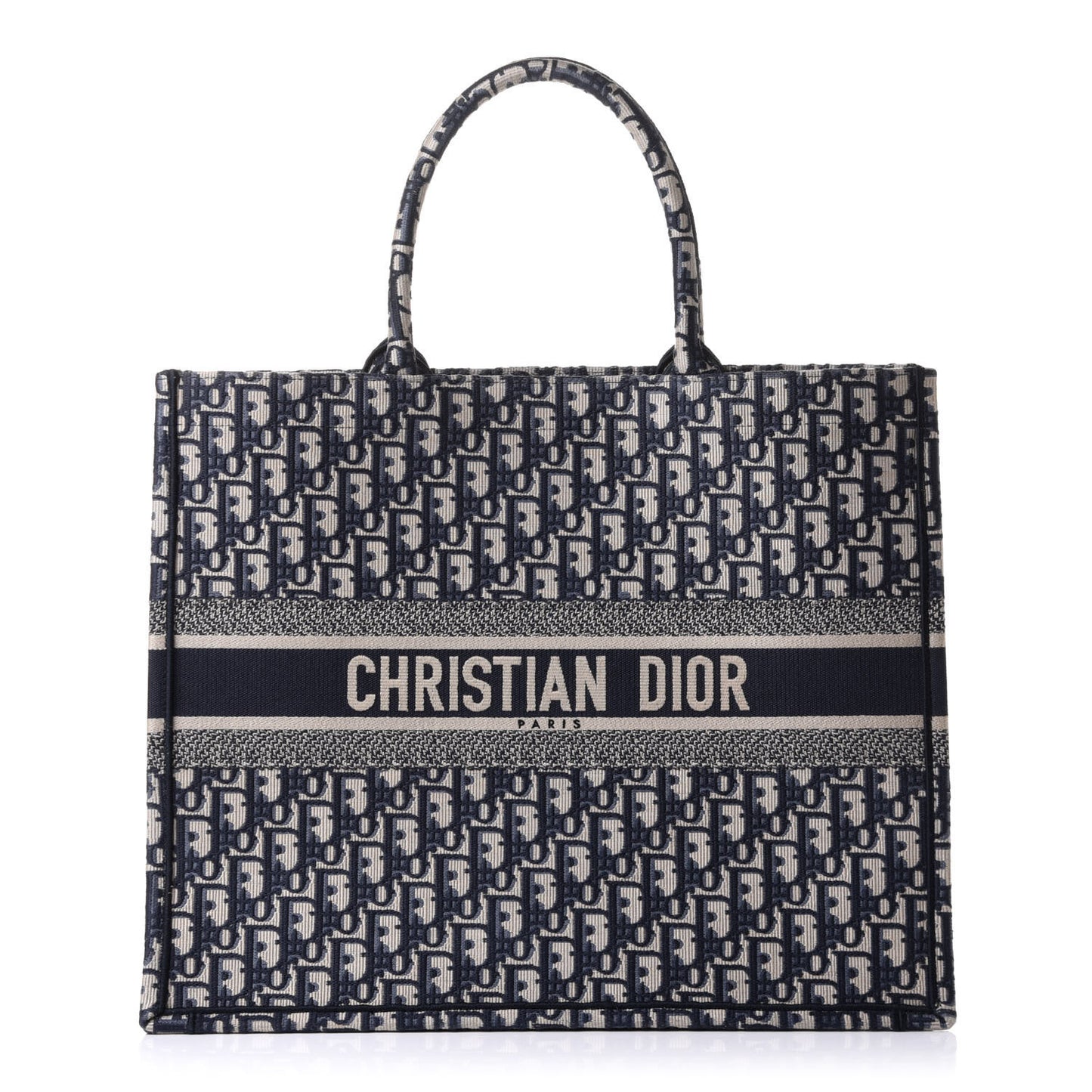 Oblique Book Tote Blue Multicolor