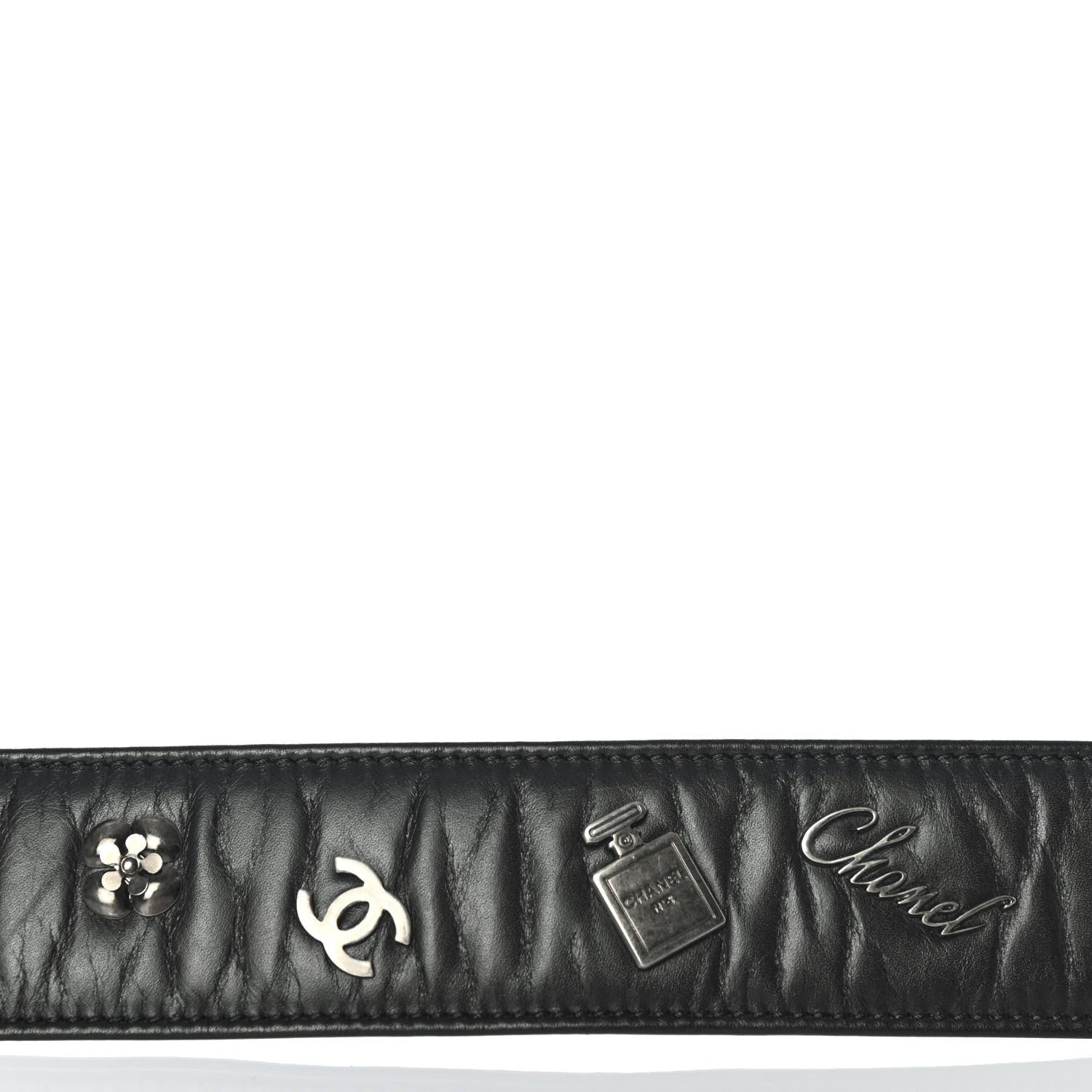 Chanel Lambskin Lucky Charms CC Belt 85 34 Black 4 of 4