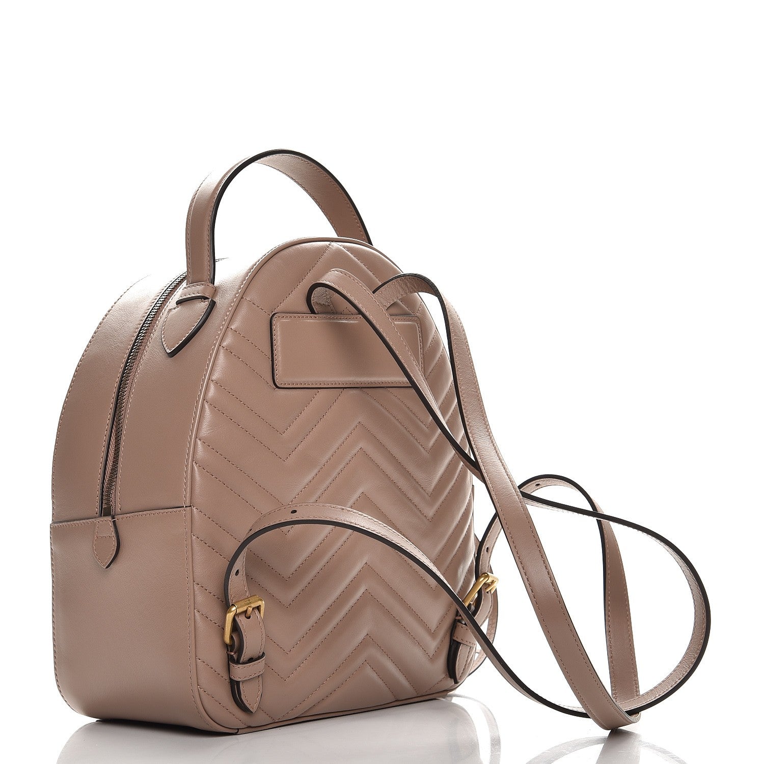 Gucci Calfskin Matelasse GG Marmont Backpack Porcelain Rose 3 of 7