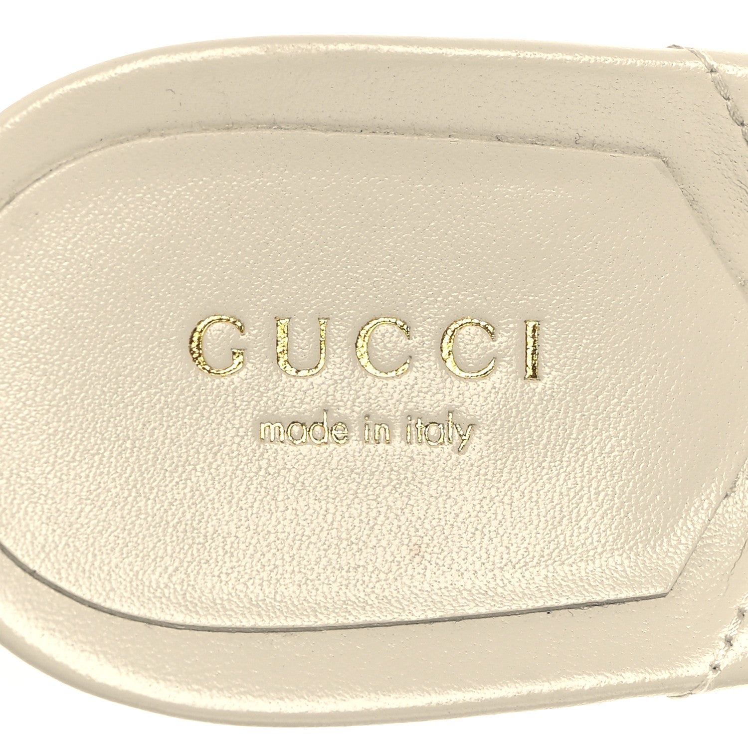 Gucci Nappa Matelasse GG Marmont 75mm Slide Sandals 41.5 Mystic White 9 of 10