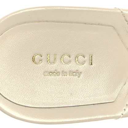 Gucci Nappa Matelasse GG Marmont 75mm Slide Sandals 41.5 Mystic White 9 of 10