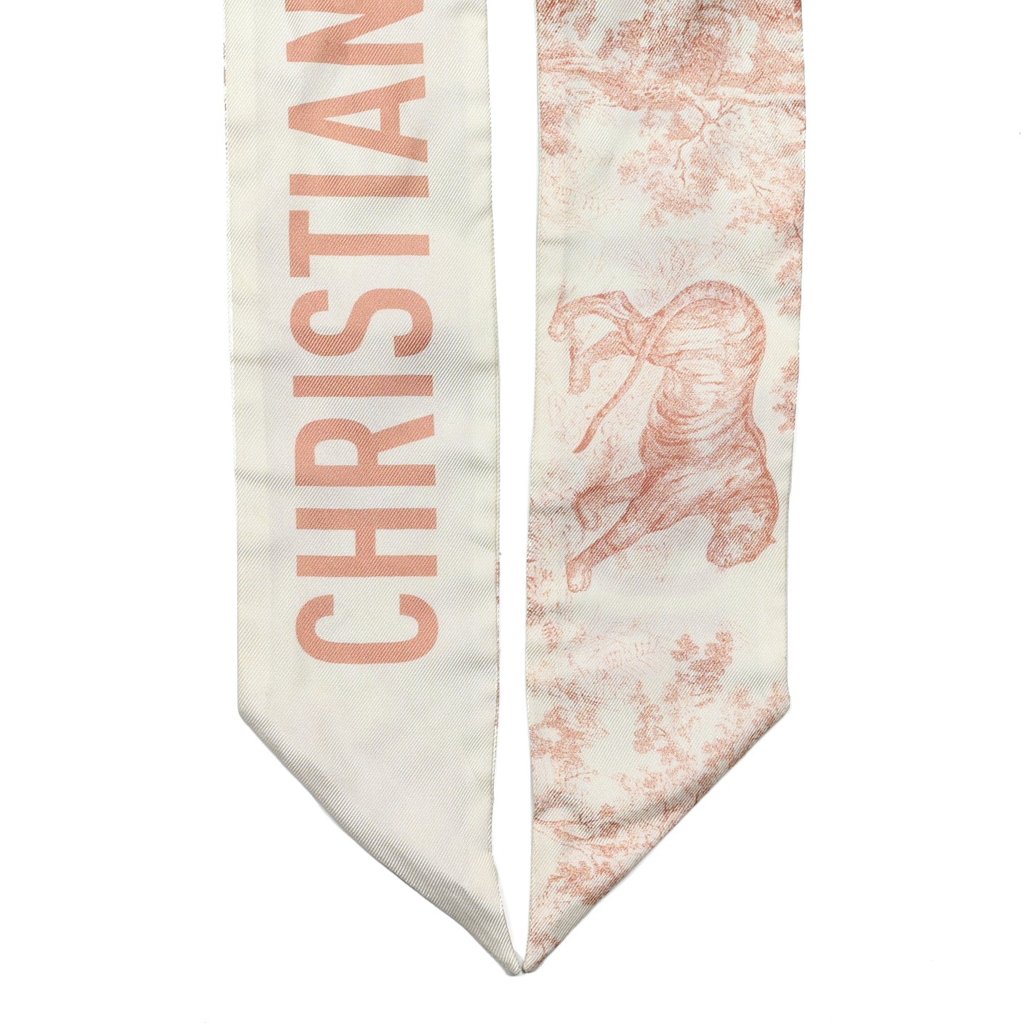 Silk Toile De Jouy Mitzah Scarf Pink