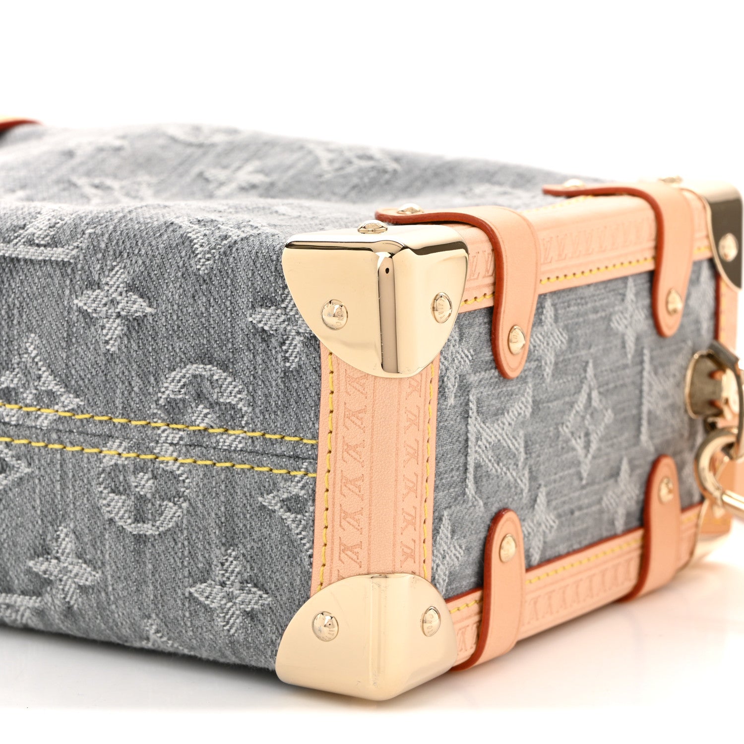 Louis Vuitton Monogram Denim Side Trunk MM Washed Gray 9 of 9