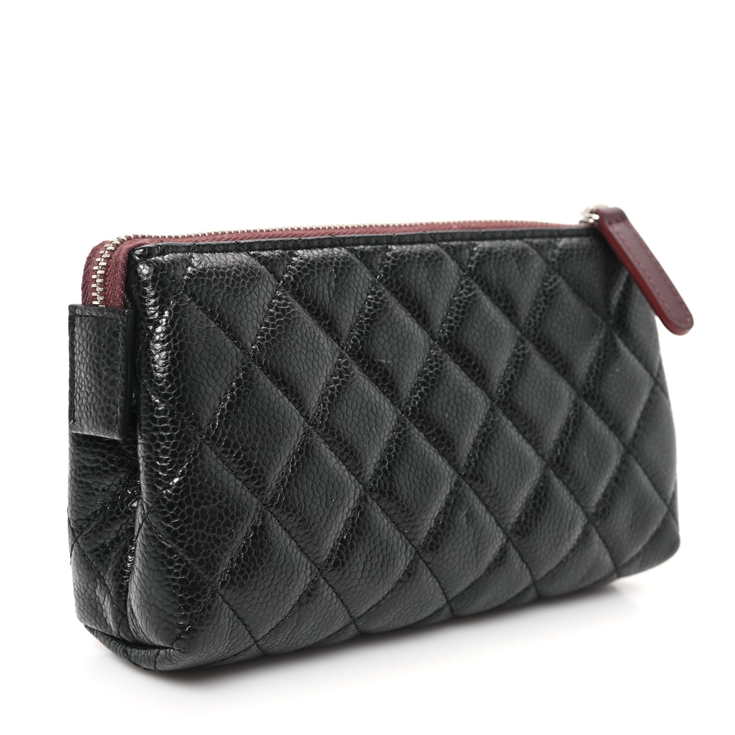 Caviar Quilted Cosmetic Case Black