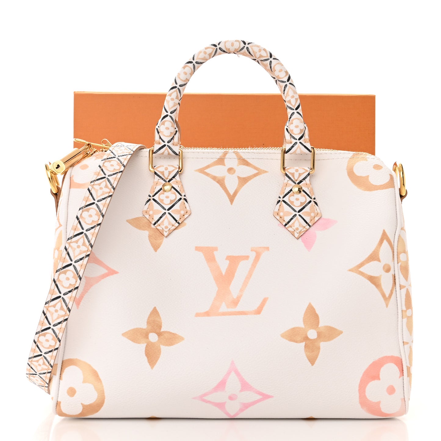 Monogram Giant By The Pool 2.0 Speedy Bandouliere 25 Beige