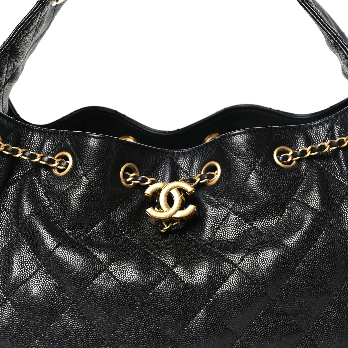 Chanel Caviar Quilted Small Chanel 25 Handbag Black 8 of 10
