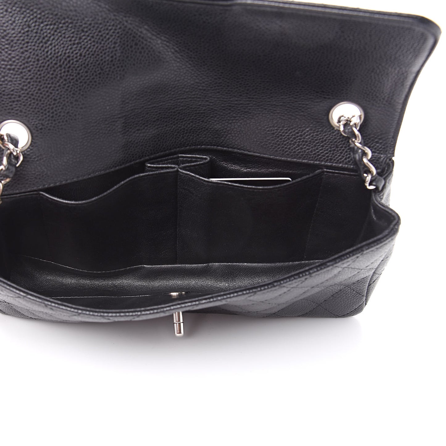 Caviar Quilted East West Flap Black