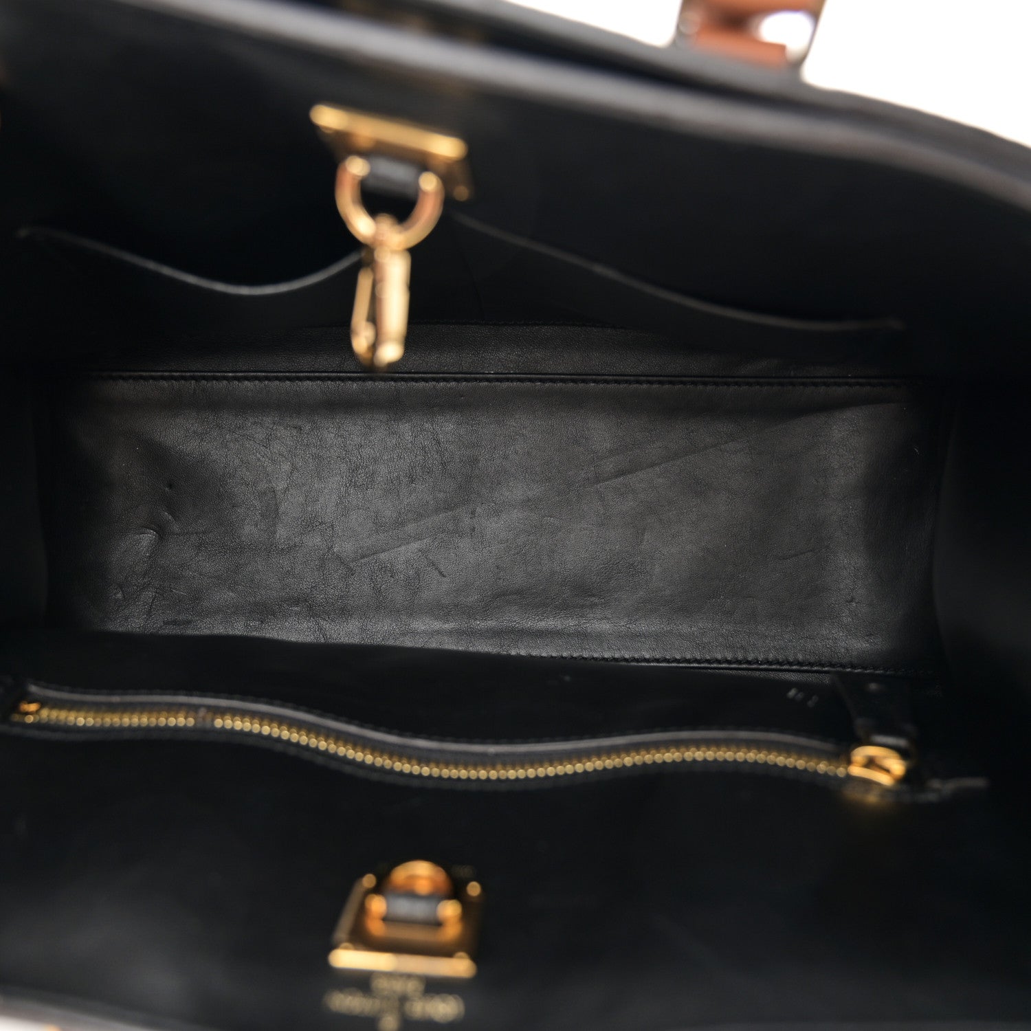 Louis Vuitton Calfskin City Steamer EW Black Gold 5 of 12