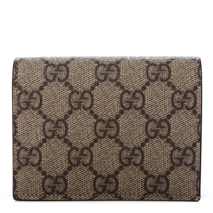 Gucci GG Supreme Monogram Card Case Beige 1 of 7